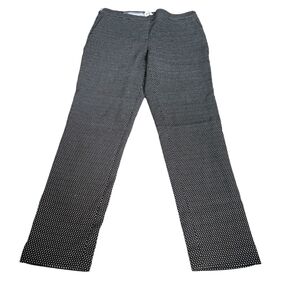 Calvin Klein black white poka dot skinny elastic  waistband casual pants
